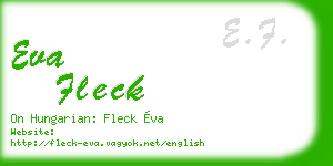 eva fleck business card